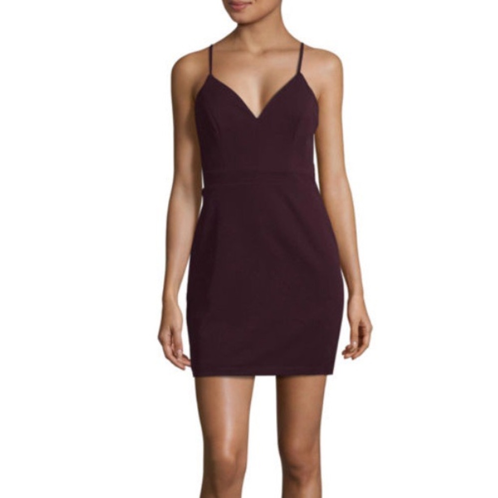 City Triangles Burgundy Dress